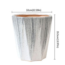 iumLeap Outdoor Indoor Garden Plant Pots Large-Size Floor-to-Ceiling Green Plant Flowerpot Ceramic European-Style Balcony Simple Flowerpot Plant Container Accessories