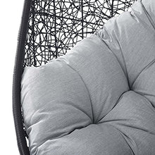Swing Lounge Chair, Black Grey Gray, Modern, Outdoor Patio Balcony Cafe Bistro Garden