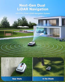 ECOVACS Goat A3000 LiDAR Robot Lawn Mower, Wire-Free Dual LiDAR Navigation, AI Obstacle Avoidance, 32V Power Platform, Smart App Control, Automatic Mapping, for Lawns Up to 3/4 Acre