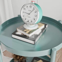 Small Round Coffee Table Outdoor Balcony Bedside Table Living Room Bedroom Furniture (Color : Green, Size : 52 * 42cm) (Green 52 * 42cm)