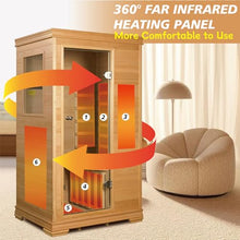 INFRADELUX 1-Person Indoor Sauna, Hemlock Wood Home Sauna with Low-EMF Infrared Panels, 960W/120V Personal Sauna, Bluetooth Speaker, Vent & Reading Light, 35×27×61 Inch