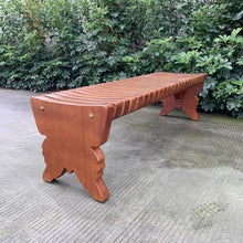 GRFIT Outdoor Bench Wooden Bench for Outdoors, Chair without Backrest for Garden, Leisure Seat for Garden Garden Bench