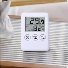 ASWRTYJO ABS Electronic Thermometer Hygrometer Indoor Kitchen Refrigerator Digital Display Watch Strap Stand