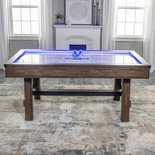 American Legend 72" Austin Air Hockey Table LED Rails Modern Walnut Finish Electronic Scoring Grey
