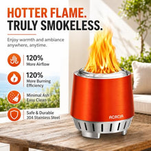 ACACIA Outdoor Stove, Outdoor Wood Burning Bonfire Firepit Portable Stainless Steel Fireplace with Carrying Bag for Outside, Patio & Backyard