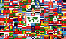 AES 12x18 Stick Flag United Nations Member Set Flags International 193 UN Countries