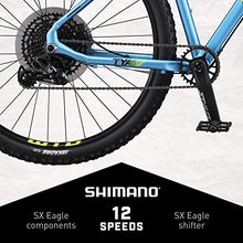 Mongoose Tyax Expert Mountain Bike 29-Inch Wheels Tectonic T2 Aluminum Frame Hydraulic Disc Brakes Mens Large Black/Blue
