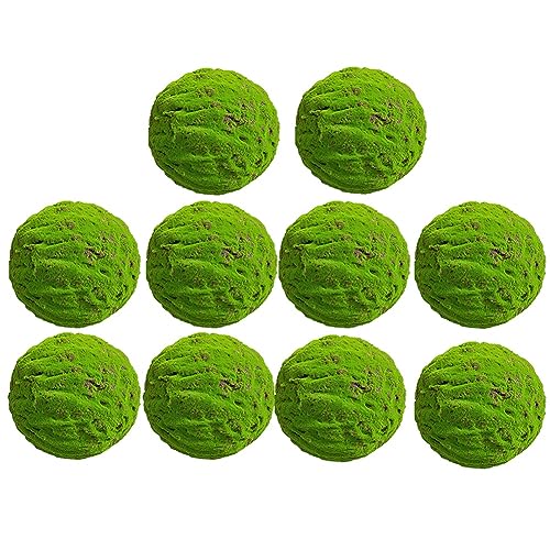 Green Artificial Moss Balls, Handmade Sphere Moss Hanging Balls for DIY Wedding Party Home Hotel Decoratio, Hangin Plants Landscape Landscaping Ball (Color : Diameter: 45cm/17.71in, Size : 10pcs)
