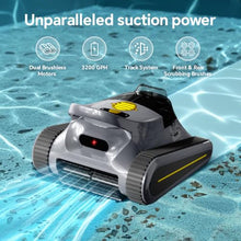 (2026 New) Pool Vacuum Robot - AI Smart Navigation, 360° Top-to-Bottom Cleaning, 3 Cleaning Modes, Over Replaceable Battery Design, for Inground & Above-Ground Pools up to 2,150 Sq. Ft (Graphite Gray)