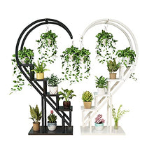 RWGOVLU Flower Stand Metal Plant Stand Flower Planter Rack Pot Holder Multi-Layer Plant Display Shelf Organizer