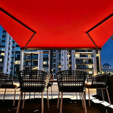 Deck Awnings, 2m/2.5m Electric Awnings for Patio with Waterproof Polyester Cover and Aluminum Frame, Shade, Umbrellas(Red,6.56 * 4.9ft)