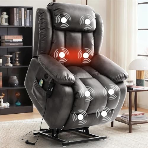Infinite Position Power Lift Recliner with Massage Heat for Seniors