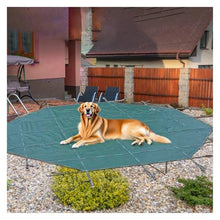 LZMZMQ Winter Pool Cover for Pets & Kids Safety, Round Inground Pool Replacement Mesh Net Covers for Debris Protection, Concrete Floor/Wooden Deck Mounted(11.2m/36.7ft)