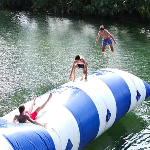 YXJKKL Inflatable Water Catapult Blob Lake Jumping Pillow White+Blue