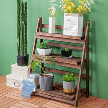 MIIKHI Wood Plant Stand Trellis Indoor Outdoor 3 Tiers Flower Stand Corner Stepped Planter Shelf Rack Flowerpot Holder for Plant Display Rack in Balcony Entr