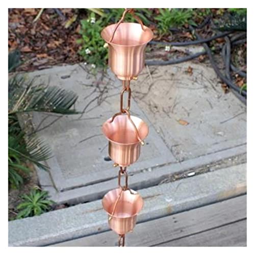 GVBNOTT Rain Chain, Rain Chains for Downspouts Japanese Style Water Guide Eaves Falling Gutter Functional and Decorative Replacement for for Exterior Gutters，F