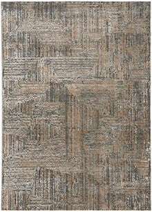 Calvin Klein CK024 Irradiant Abstract Area Rug 9' x 12' Black Ivory