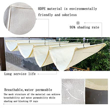 GFJYKDL Retractable Wave Shade Canopy Telescopic Outdoor Pergola Awning with Mounting Kit 0.9x5m Slide Wire Patio Umbrella for Garden and Deck,Blanco-1.5x3m