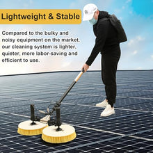 Lissontine Solar Panel Cleaning Brush, Automatic Outdoor Window Glass Solar, Electric Water Fed Kit, Extendable Water Fed Pool Cleaning Brush and Other Cleaning Activities 3.5M-Converter