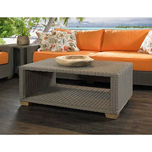 Padma's Plantation Nautilus Outdoor Coffee Table - Kubu Weave, Aluminum Frame Aluminum