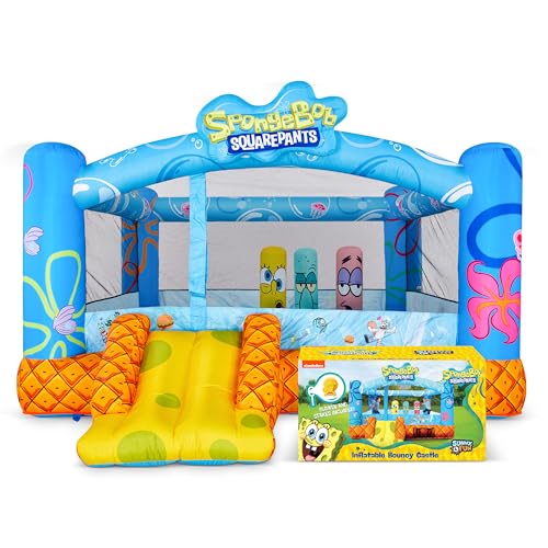 SUNNY & FUN Spongebob Inflatable Bounce House 12x10.5 Ft
