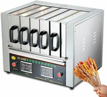 OJHGRDFV 3600W Commercial Smokeless Kebab Grill Machine - 5-Group Electric BBQ Skewer Oven with 50 Skewers & Adjustable Temp, for Indoor Outdoor Camping, Garden Picnic, Seafood Meat Barbecue