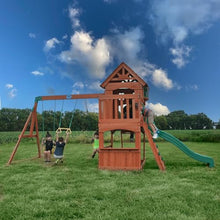 Backyard Discovery Atlantis Cedar Wooden Swing Set Brown