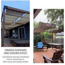 U Shape Wave Sail Awning, Retractable Canopy for Patio & Deck,