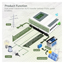 Solar Charge Controller, Tuya Smart Dual Power Controller 80A Automatic Transfer Switch for Off Grid Solar Wind System DC 12/24/48V