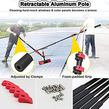 RIBEUJIZS 24FT Telescoping Water Fed Pole Kit - Extendable Brush & Squeegee for Window Solar Panel & Outdoor Cleaning - High-Pressure Washer System Accessory,18FT/5.4M,18FT/5.4M