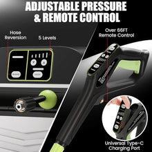Imdot Wall Mounted Pressure Washer - Max 5500 PSI 3.6 GPM, 5 Levels Power Washer with 100FT Retractable Hose for Car/Driveway, Automatic Rewind, Any Length Lock, Black