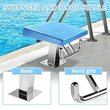 ByBoDi 19.7 Inch Pool One Step Diving Starting Block and Swimming Competition Jumping Platform with Backstroke Handle, Heavy Duty Stainless Boards for Inground Luxury