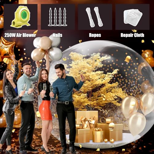 awesmflate 10FT Inflatable Snow Globe Bubble Tent Clear