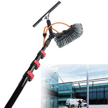 9m/30FT Window Cleaning Kit,Water/Hose Delivery Pole, Window Cleaning Brush Equipment, Cleaning Photovoltaic and Solar Panel Greenhouse Roof Cleaners,7.2M/24FT