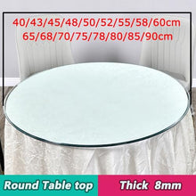 VRFTGHYJU Clear Round Tempered Glass Table Top Replacement for Patio, Office, and Dining Tables - Beveled Polished Edge,(85cm(34inch))