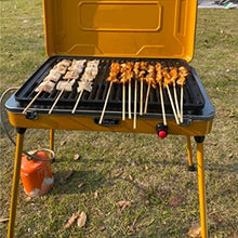 Small Propane Gas Grills Outdoor/Indoor Portable Cooking Camping Stove Smokeless Barbecue Grill Yellow