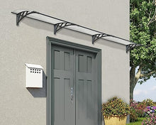 Palram - Canopia Neo 4050 13' x 3' Door/Window Awning, Gray/Diffused Clear