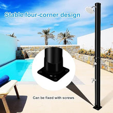 MKLFBY Luxury Solar Outdoor Shower with Shower Head & Foot Shower Tap, Temperature and Pressure Adjustable Garden Shower for Poolside Backyard Beach Pool Spa