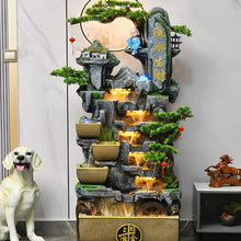 Outdoor Water Fountain Floor Standing Water Fountain with Rockery and Feng Shui Ball Decorative Fountain for Living Room, Modern Resin Water Fountain for Home and Garden Decoration Outdoor Fountain