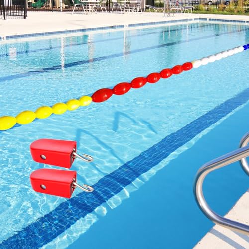 YXXSDP Safety Rope with Floating Buoys 2 4 6 8 10 M Long, Swimming Pool Professional Pre-Assembled Deep Shallow End Divider Line, Oval Lane Line Pool Equipment(Size:6m (19.7ft))