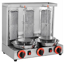 YXCUSAM Vertical Doner Kebab Grill Machine,360 Degrees Rotating Rotisserie Oven,Gas Grill, for Commercial and Home Kitchen (Silver)