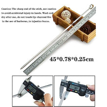 SPXTOM BBQ Needle Sticks Wall mountable, Anti-hot BBQ Skewers, Stainless Steel Reusable, for Appetizers, Fruit (Size : 500)