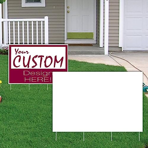VictoryStore 24” x 36” Corrugated Plastic Blank Yard Signs 100 Pack White