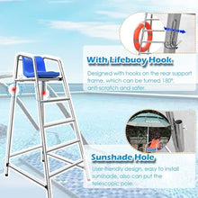 KGBNYSS Ground Pool Ladder Removable Life Guard Observation Chairs for Adults/Kids/Referee, Stainless Steel Deck Chairs(180cm/70.8in/5.9ft Tall)