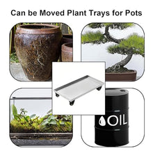 Plant Trays for Pots with 360° Swivel Wheels, Washing Machine Pan, Oil Catch Pan Protects the Floor from Damage and Cleanliness(80 * 80 * 14.5cm/31.5 * 31.5 * 5.7in)