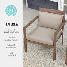 Martha Stewart Bedford Indoor/Outdoor Patio Accent Chairs, Brown, 2-Pack