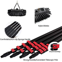 39.5ft Window Cleaning Rod, 6m Roof Cleaning Set, Solar Panel Cleaning Brush Clean PV and Solar Panel/Window Cleaning, Telescopic Brush 20ft - 35cm Brush Head,3.6M/12FT