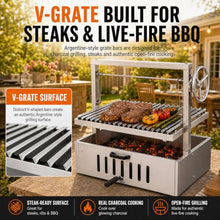 Santa Maria Grill, Argentine Parrilla, V-Grate, Stainless Steel