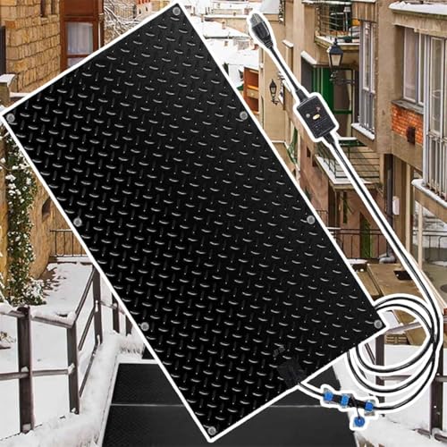 ZSPINJIA Heated Walkway Snow Melting Mats,12/15.7/20/23.6in Width Non Slip Rubber Heated Mat Non-Slip Winter Removal and Ice Melt Products -Heating Entrance for Narrow Walkways Garages(60x360cm/(23.6x