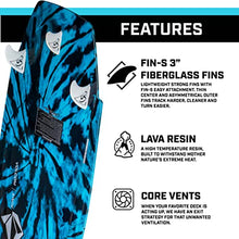 Ronix Volcom Sea Captain Wakesurf Board Tie Dye Azure Blue